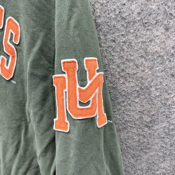 Miami Hurricanes Sweater Men Large Pullover Green 1/4 Zip Sweatshirt VTG 47’ - Picture 10 of 14
